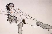 Egon Schiele Recumbent Female Nude with Legs Apart oil painting on canvas